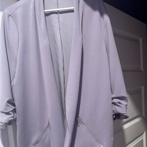 Maurices Lilac Blazer with Zipper Accents